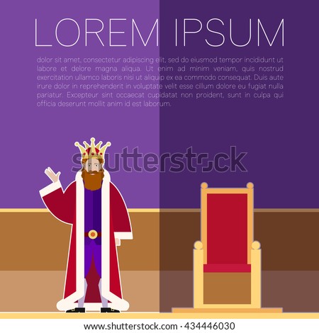 Vector image of the King purple banner