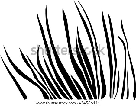 Hand drawn stylized grass black color. Grass isolated icon. (Can be used as texture for cards, invitations, DIY projects, web sites or for any other design.)