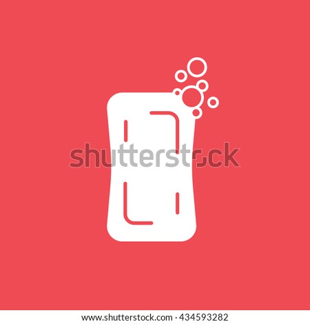 Soap Flat Icon On Red Background