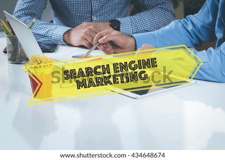 BUSINESS WORKING OFFICE Search Engine Marketing TEAMWORK BRAINSTORMING TECHNOLOGY CONCEPT