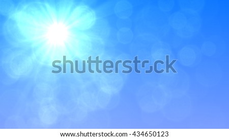Blue Sky and Sunshine Background Royalty-Free Stock Photo #434650123