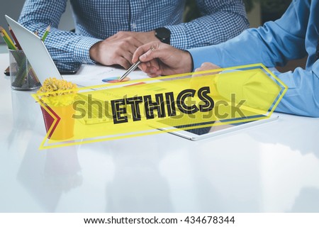 BUSINESS WORKING OFFICE Ethics TEAMWORK BRAINSTORMING CONCEPT