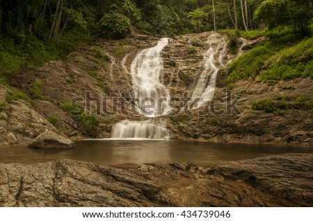 Lata Iskandar waterfall in Tapah, Perak, Malaysia