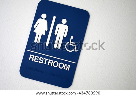 Men's and Women's Restroom Sign