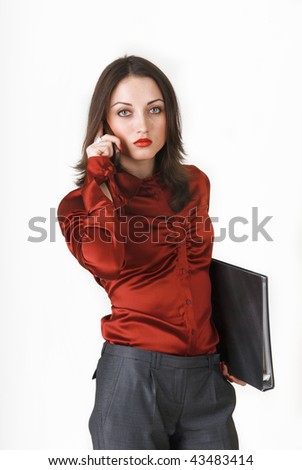 Business woman talking on the phone