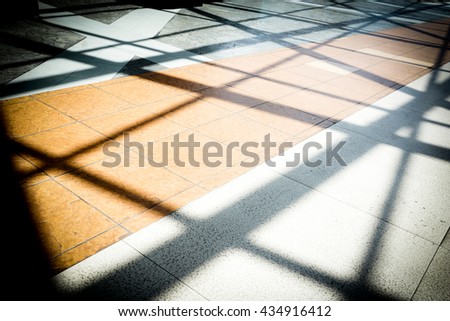 Pavement floor and shadow as abstract background