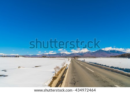 Road to Winter mountain ( Japan )