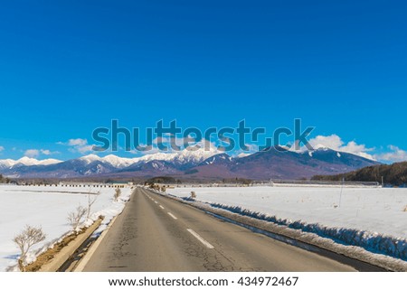 Road to Winter mountain ( Japan )