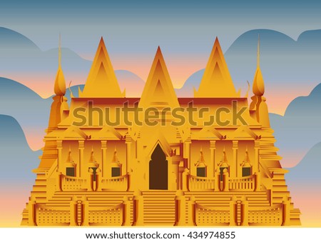 Temple in Thailand vector