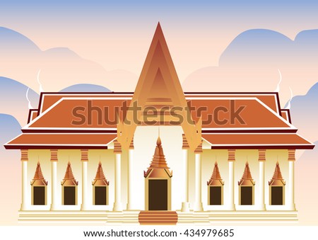 Temple in Thailand vector