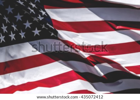 Very high resolution United States of America flag, blurred for the background