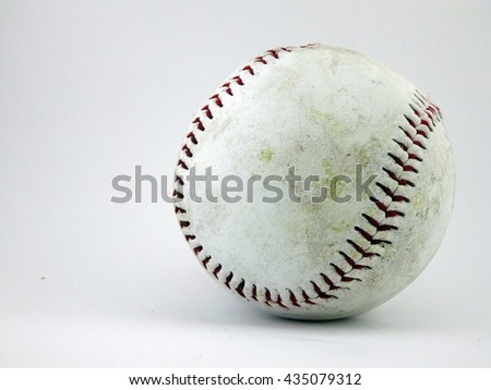 Dirty Baseball with white background