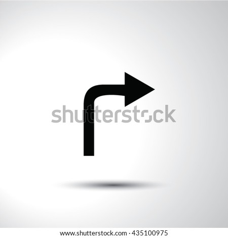 Right arrow sign flat icon illustration