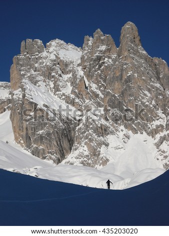 Back-country in the Dolomites