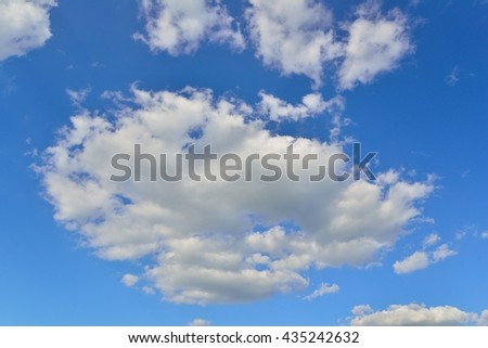 blue sky with white clouds at sunrise the vast beautiful background.