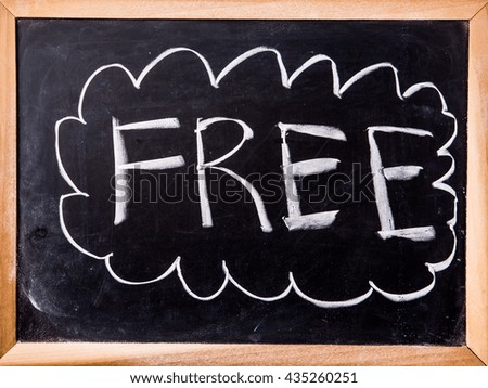free word on blackboard