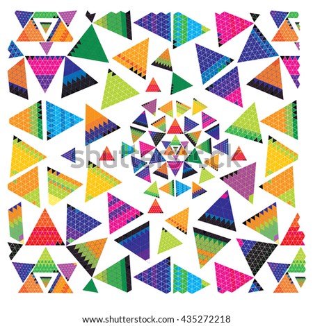 background pattern with colored triangles vector illustration