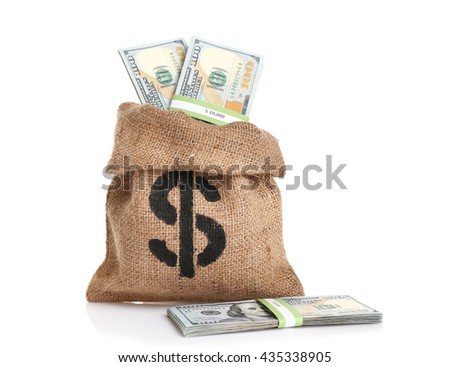 Money bag, isolated on white