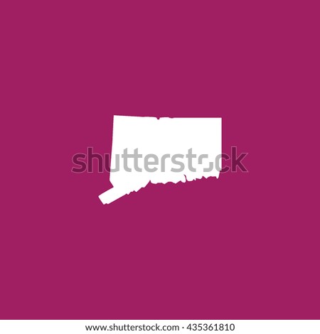 Map of Connecticut Vector Illustration