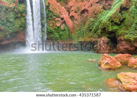 Beautiful waterfall in Ouzoud Azilal, Morocco, Grand Atlas
