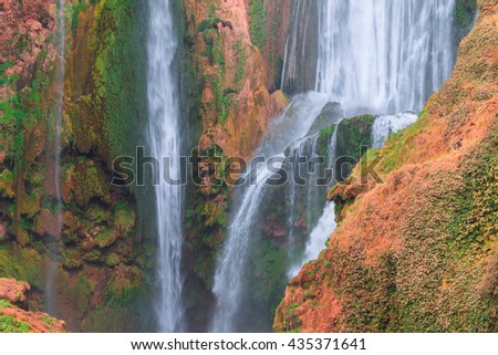 Beautiful waterfall in Ouzoud Azilal, Morocco, Grand Atlas