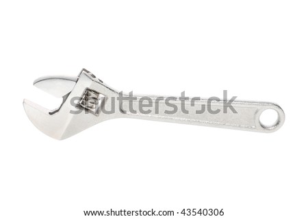 Full isolated studio picture from an adjustable wrench