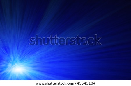 Blue beams on a black background