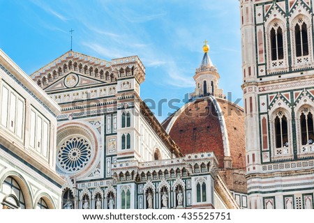 Cathedral Santa Maria del Fiore in Florence, Italy.  Royalty-Free Stock Photo #435525751