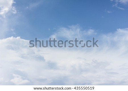 Clouds in the blue sky background.