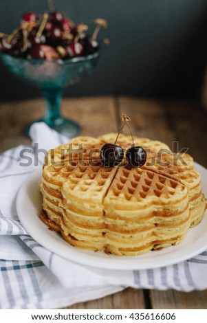 cake Belgian waffles
