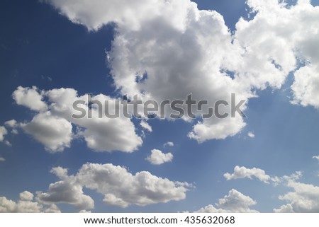 White Clouds in the Blue Sky 