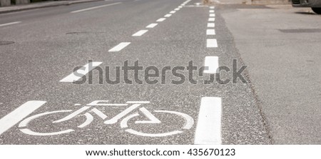 bicycle lane along the street