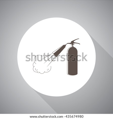 Fire extinguisher sign icon