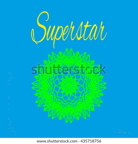 T shirt superstar. Abstract sign pattern. Fashion graphic. Bright background design. Modern stylish for summer. Template for prints decoration. Vector illustration.