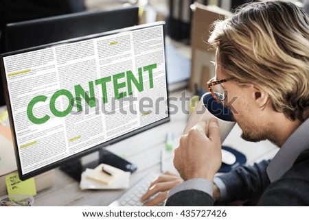 Content Data Internet Media Sharing Cheerful Concept