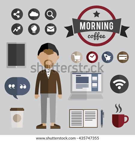 People Lifestyle Contemporary Icon Vector Concept