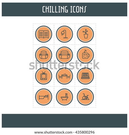 Chilling icons - vector, editable