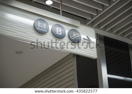 signs in a commercial building
