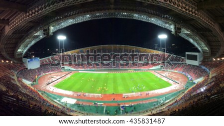 panorama of Abstract blurred photo of fan sport at stadium, sport background concept