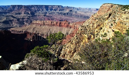 photo capture of the grand canyon landscape on a sunny day