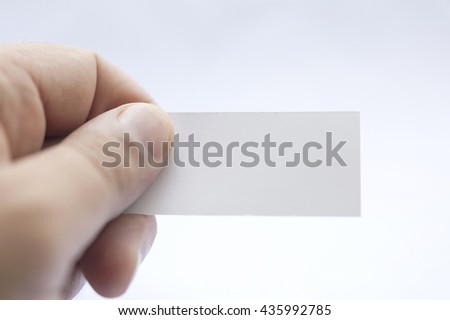 Business card mock up template in man hand 