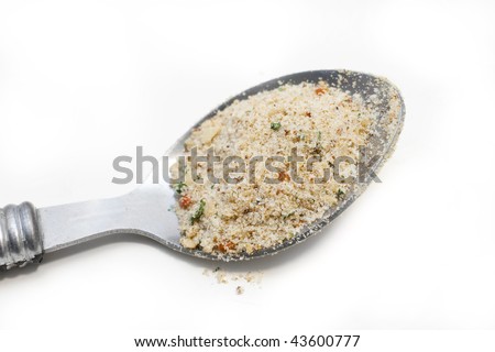 spoon with vegetable stock
