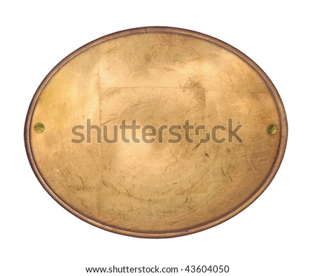 Oval copper label