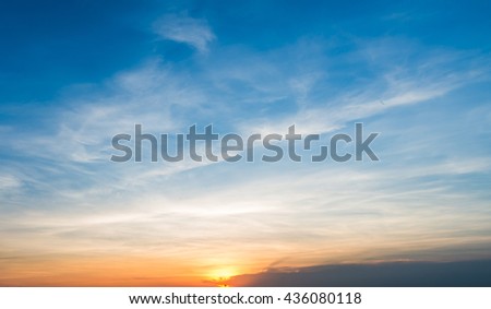 sunset sky background Royalty-Free Stock Photo #436080118