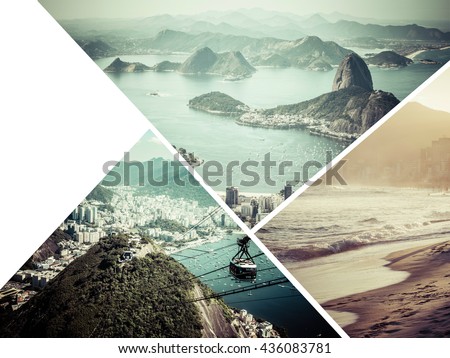 Collage of Rio de Janeiro (Brazil) images - travel background (my photos)