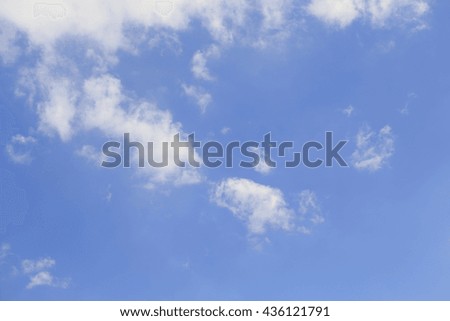 cloudy in blue sky