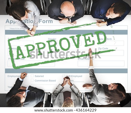 Approved Accepted Application Form Mark Concept