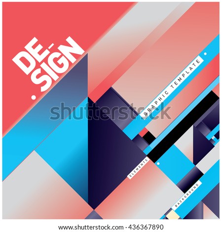 Vector Illustration Modern colorful background material design with diagonal shape. Design template for poster, publication, wallpaper, and web design.