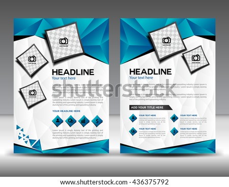 Abstract vector modern flyer, brochure design template with white geometric triangular background, white cover design, Annual report, blue and white polygon background, cover template, book, leaflet