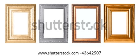 Four Frames to Isolate for any Project in Gold Silver and Wooden Color